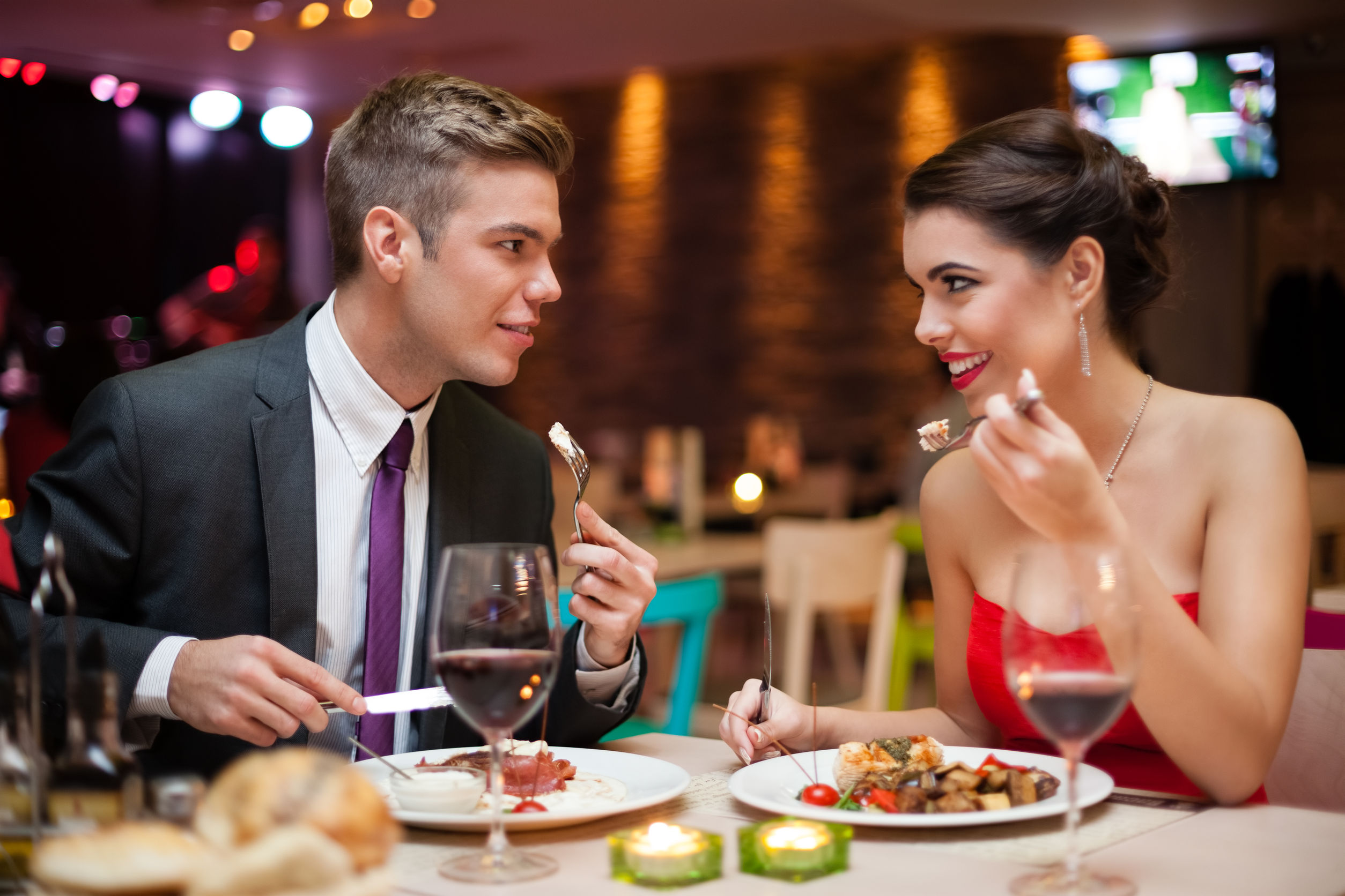 Elegant restaurant interior with beautifully set dining tables